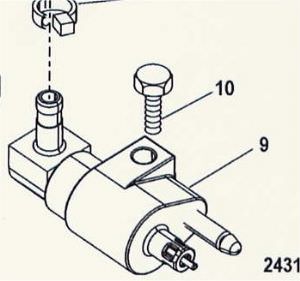 Mariner,Mercury fuel connector (22-15781A9) (click for enlarged image)